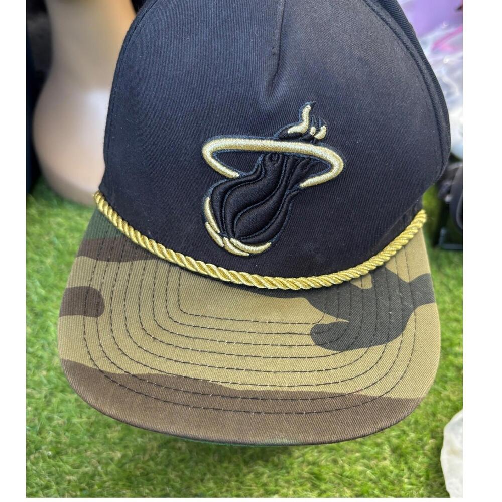 Miami Heat New Era 9FIFTY Hardwood Classics Hat Camo Rope Snapback Cap